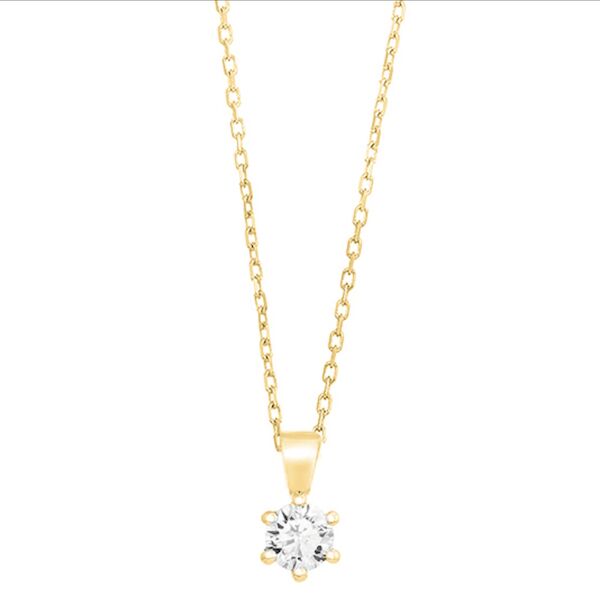 GGC0043E18 | Princes | 0,15 ct | Geelgoud | 18 karaat ketting met diamanten hanger in goud