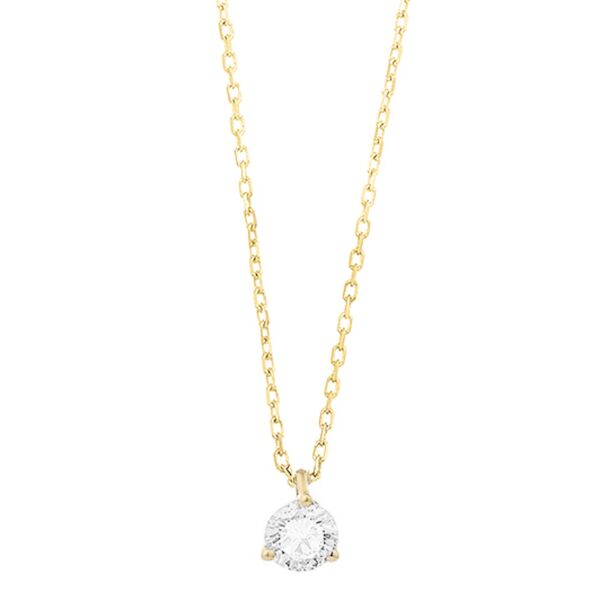 GGC0015E18 | Triat | 0,30 ct | Geelgoud | 18 karaat ketting met diamanten hanger in goud