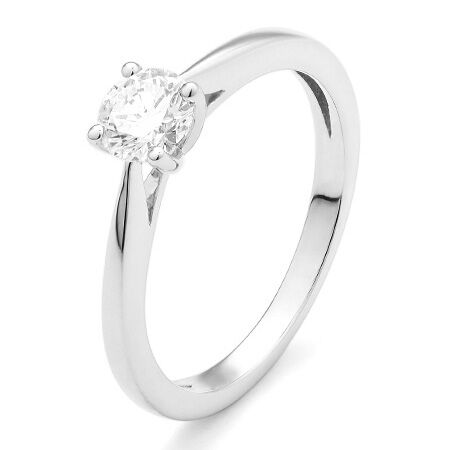 wgv0022e18 happy 0,50 ct witgoud 18 karaat Solitaire ring diamanten ring verlovingsring trouwring met diamant
