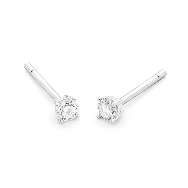 WGO0019E18 | Happy | 0,50 ct | Witgoud | 18 karaat oorbellen met briljant geslepen diamanten oorknoppen