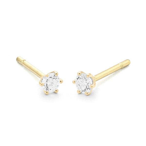 GGO0059E14 | Princes | 0,50 ct | Geelgoud | 14 karaat oorbellen met briljant geslepen diamanten oorknoppen