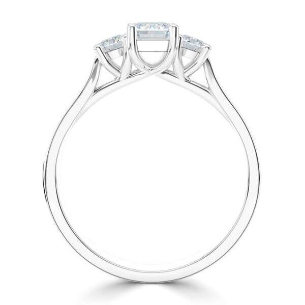 WGV0511E18 | Rich | Emerald 3 steens 0,92 ct | Witgoud - Afbeelding 3