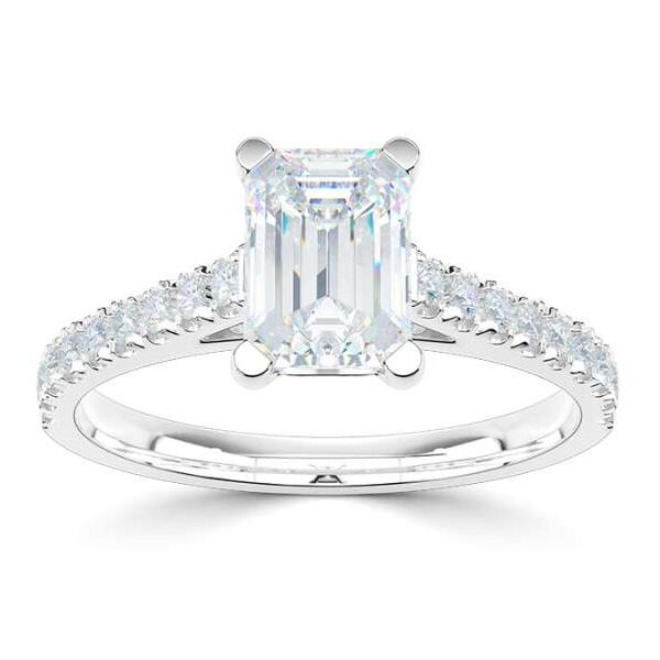 wgv0517e14 rich emerald 1,21 ct witgoud Solitaire ring diamanten ring verlovingsring trouwring met diamant