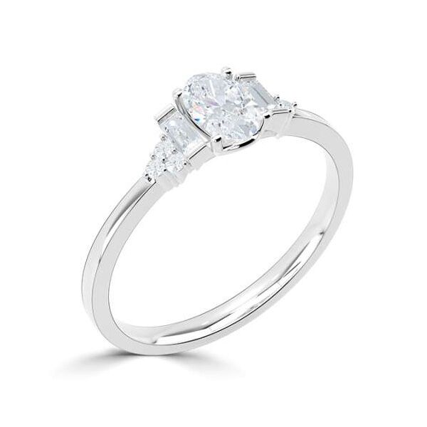 WGV0561E14 | Rich | Solitaire diamant Ovaal 0,64 ct | Wit - Afbeelding 2