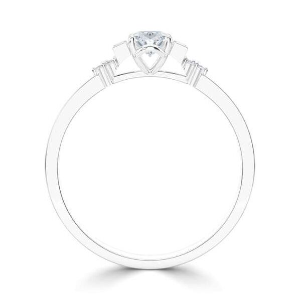 WGV0561E14 | Rich | Solitaire diamant Ovaal 0,64 ct | Wit - Afbeelding 3