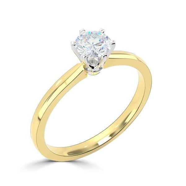 GGV0573E14 | Rich | 14 k Geelgouden Solitaire ring | 0,50 ct - Afbeelding 2