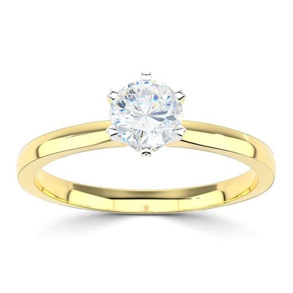 ggv0573e14 rich 14 k geelgouden solitaire ring 0,50 ct Solitaire ring diamanten ring verlovingsring trouwring met diamant