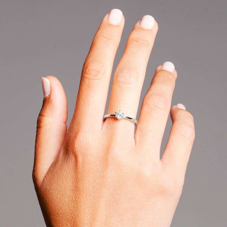 WGV0050E18 | Princess 0,40 ct | Witgoud | 18 karaat - Afbeelding 2