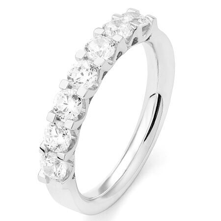 wgal004e18 class 1,00 ct witgoud 18 karaat alliance ring diamanten memmoire ring verlovingsring wit gouden dames trouwring met diamant voor vrouwen