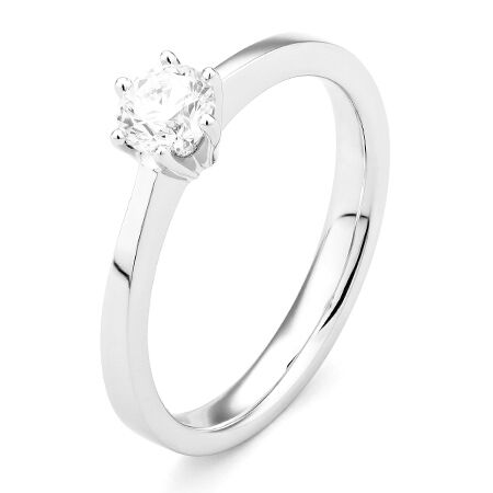 wgv0050e18 princess 0,40 ct witgoud 18 karaat Solitaire ring diamanten ring verlovingsring trouwring met diamant