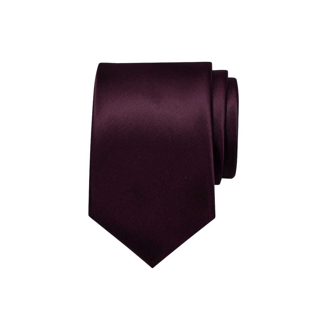 STSDP0003 Stropdas & Pochet in bordeaux - Afbeelding 2