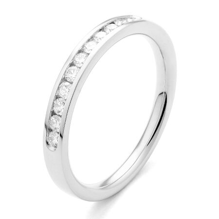wgal013e18 rail 0,25 ct witgoud 18 karaat alliance ring diamanten memmoire ring verlovingsring wit gouden dames trouwring met diamant voor vrouwen