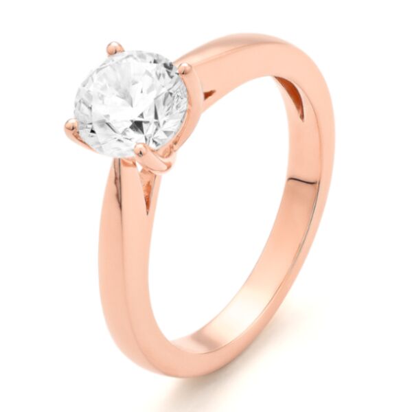 rgv0033e14 happy 0,70 ct rose goud 14 karaat Solitaire ring in rosé rood goud met een briljant geslepen diamant verlovingsring kopen