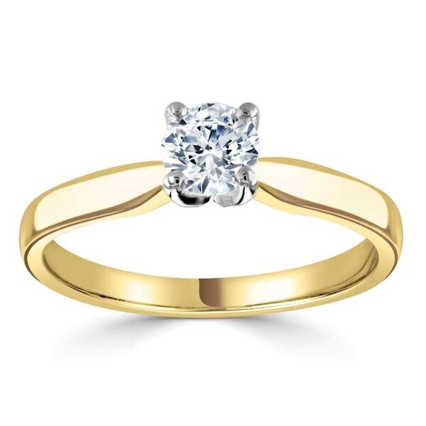 ggv0572e14 rich solitaire ring 14 k geel goud 0,50 ct Solitaire ring diamanten ring verlovingsring trouwring met diamant
