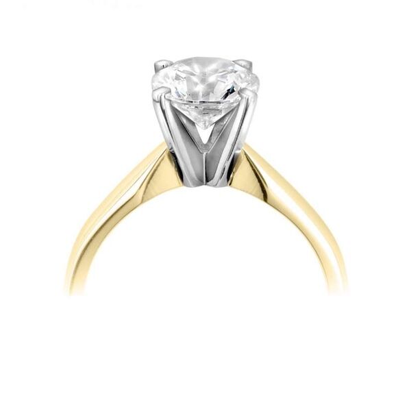 GGV0572E14 | Rich | Solitaire ring | 14 k Geel goud | 0,50 - Afbeelding 3