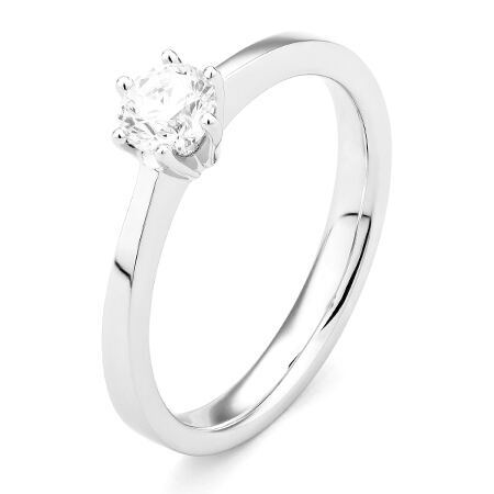 wgv0050e14 princess 0,40 ct witgoud 14 karaat Solitaire ring diamanten ring verlovingsring trouwring met diamant