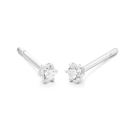 WGO0009E18 | Princes | 0,50 ct | Witgoud | 18 karaat oorbellen met briljant geslepen diamanten oorknoppen