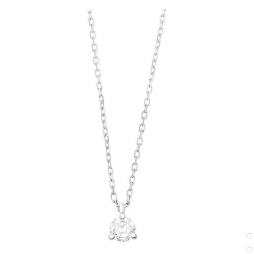 WGC0003E18 | Triat | 0,10 ct | Witgoud | 18 karaat ketting met diamanten hanger in goud