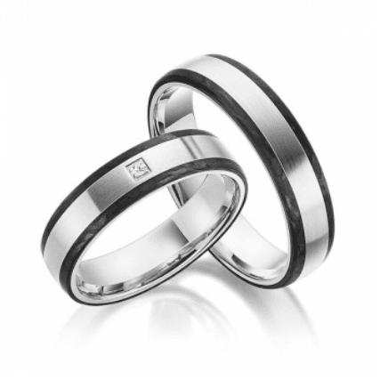 Trouwringen TR0487 Palladium-Zilver