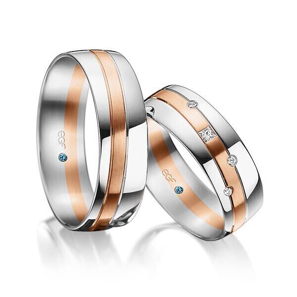 TR0740 in wit met rosé mat glans 7 mm - Afbeelding 5