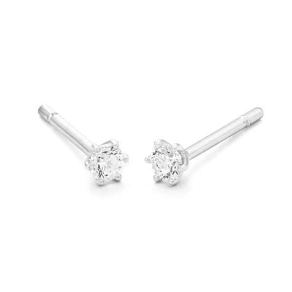 WGO0009E18 | Princes | 0,50 ct | Witgoud | 18 karaat oorbellen met briljant geslepen diamanten oorknoppen