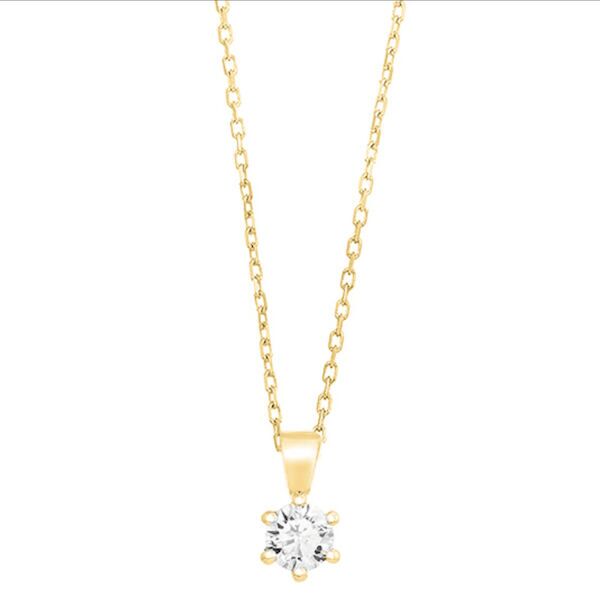 GGC0043E18 | Princes | 0,15 ct | Geelgoud | 18 karaat ketting met diamanten hanger in goud