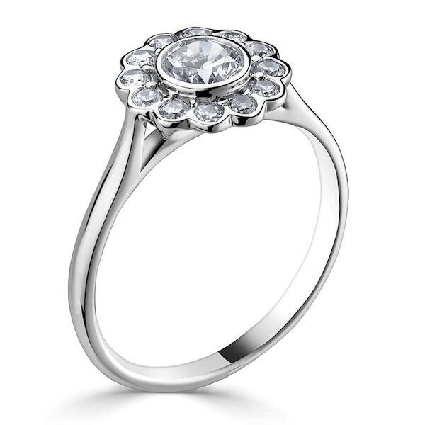 wgv0540e14 rich halo ring briljant 0,80 ct wit goud Solitaire ring diamanten ring verlovingsring trouwring met diamant