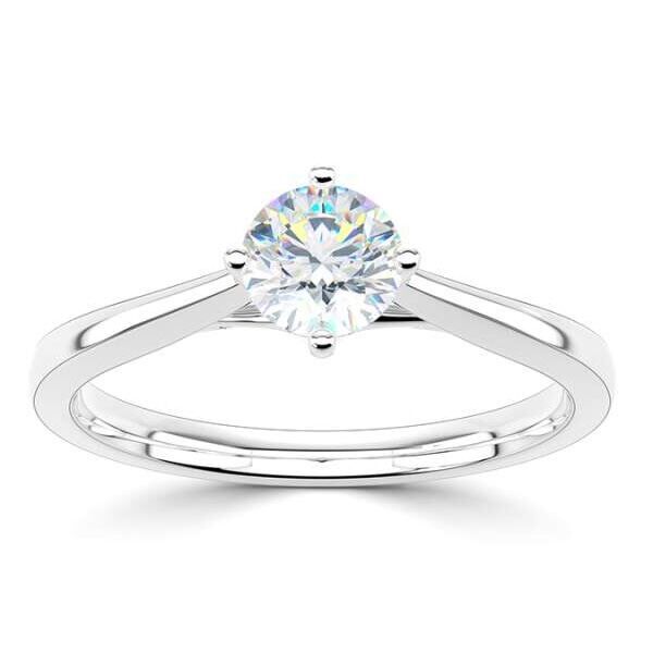 wgv0566e14 rich solitaire ring briljant 0,50 ct witgoud Solitaire ring diamanten ring verlovingsring trouwring met diamant