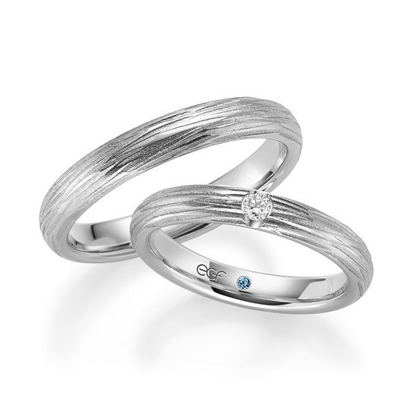 TR0623 model in wit bewerkt 3,5 mm Trouwringen set kopen bestaande uit een vrouw en mannen ring met of zonder diamanten steen