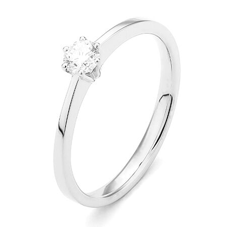 wgv0046e princess 0,20 ct witgoud 14 karaat Solitaire ring diamanten ring verlovingsring trouwring met diamant