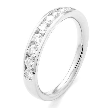 wgal015e18 rail 0,75 ct witgoud 18 karaat alliance ring diamanten memmoire ring verlovingsring wit gouden dames trouwring met diamant voor vrouwen