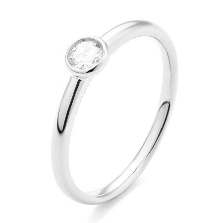wgv0252e14 circle 0,20 ct witgoud 14 karaat Solitaire ring diamanten ring verlovingsring trouwring met diamant