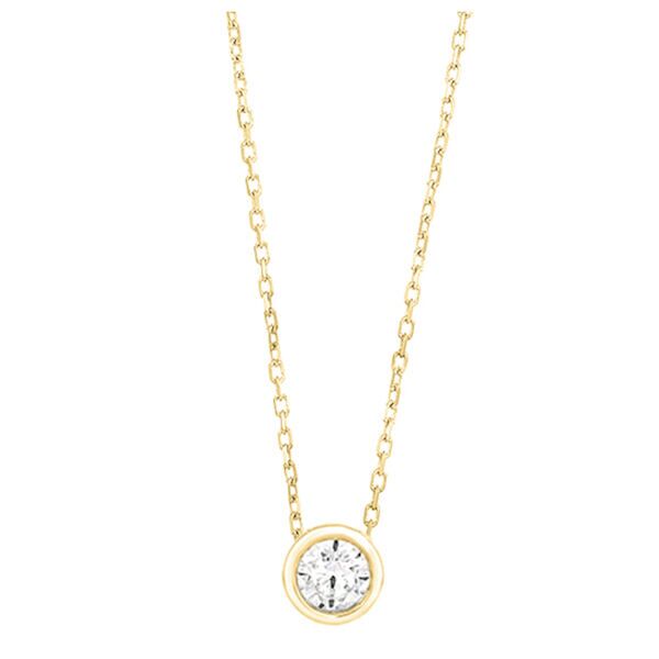 GGC0051E18 | Circle | 0,15 ct | Geelgoud | 18 karaat ketting met diamanten hanger in goud