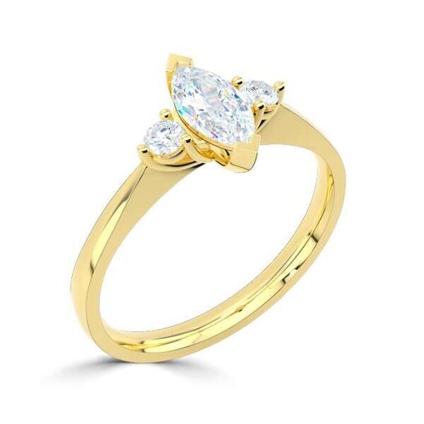 GGV0508E18 | Rich | Markies 3 steens 0,72 ct | Geelgoud - Afbeelding 2